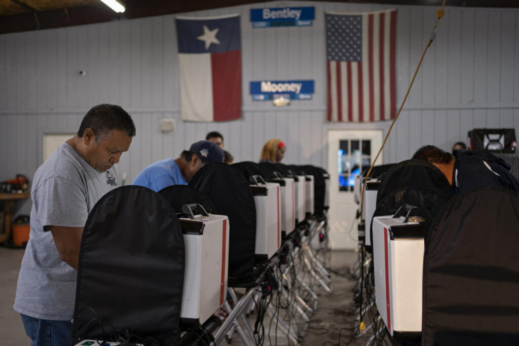 Voters cast their ballots in Houston, Texas, on Tuesday.